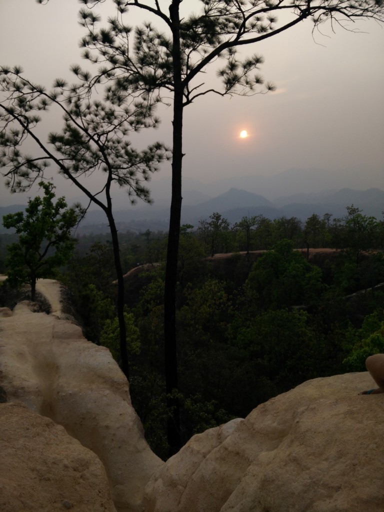 Sunset at the Pai canyon. 