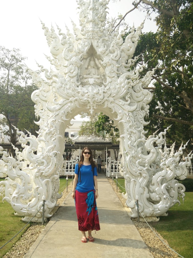 At one of the White Temple gates.