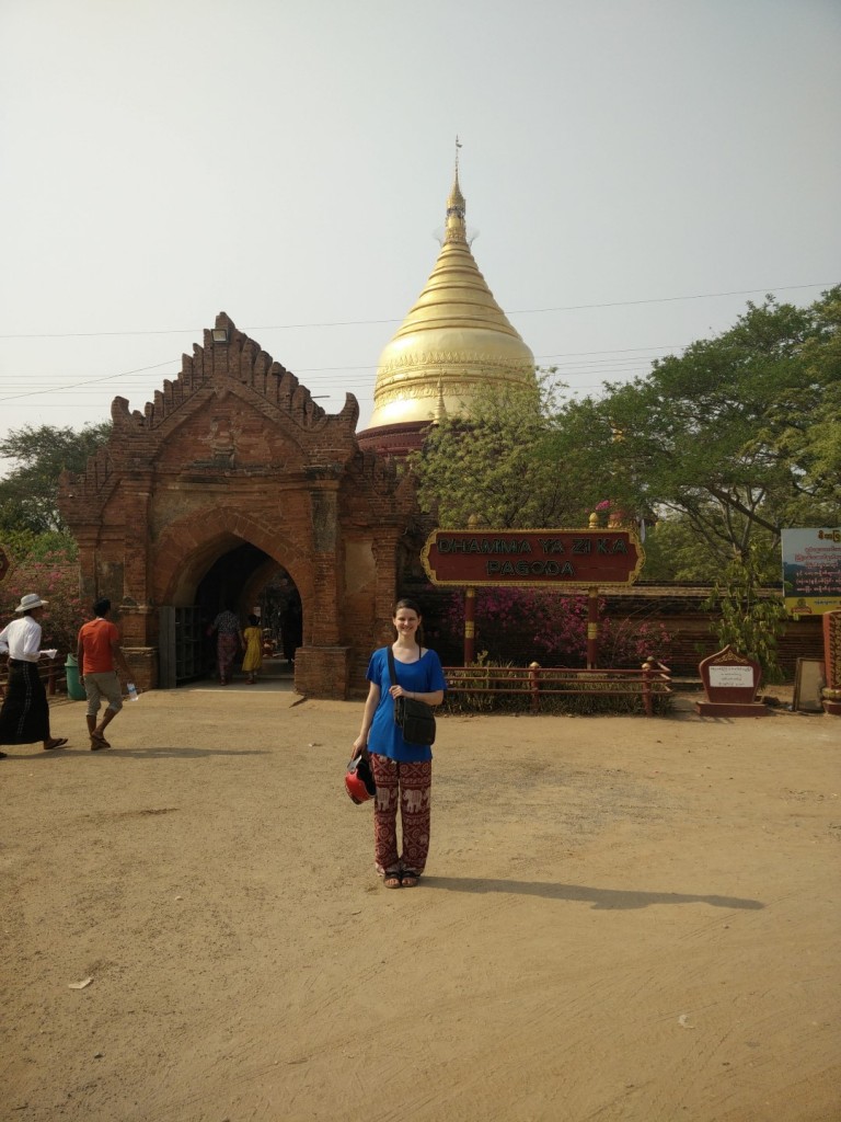 At one of Bagan's pagodas.