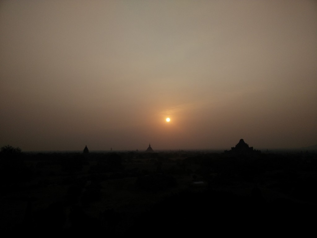 The sunrise over Bagan.