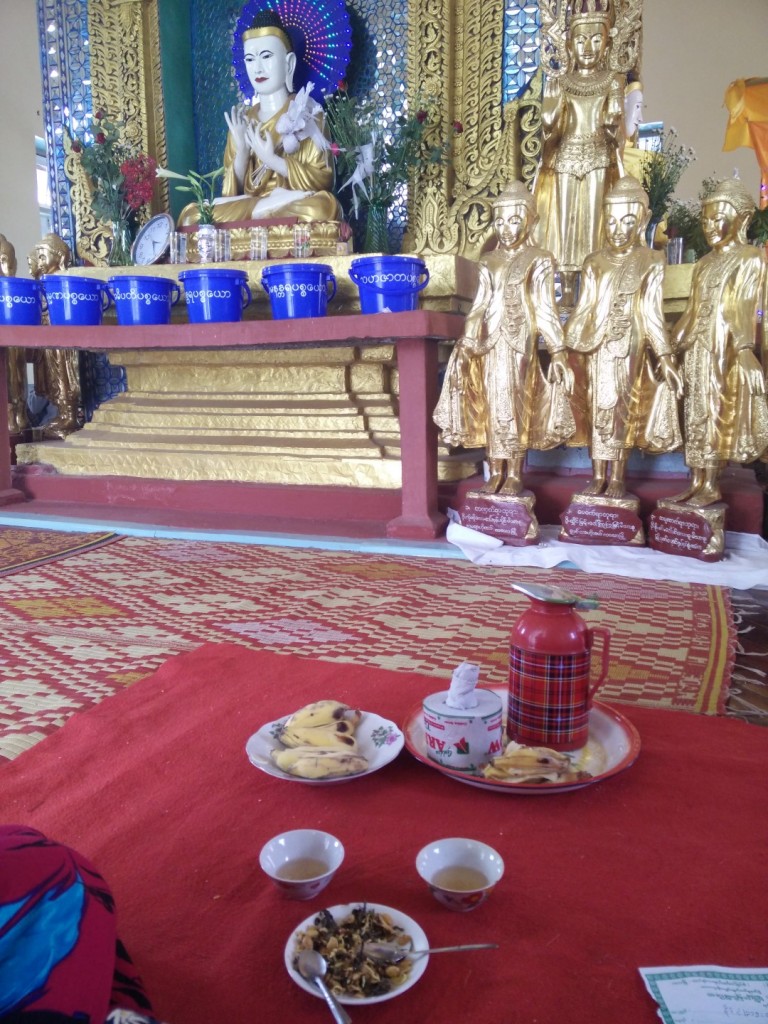 The food we were offered in the temple in Kalaw.