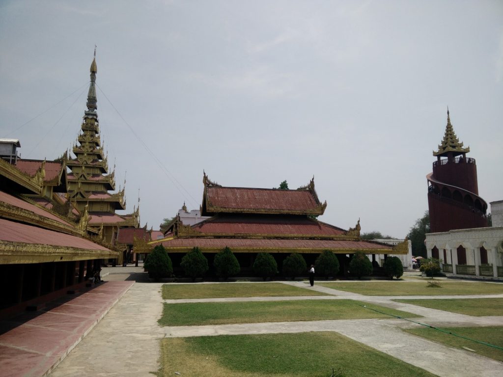 Part of the royal palace in Mandalay.