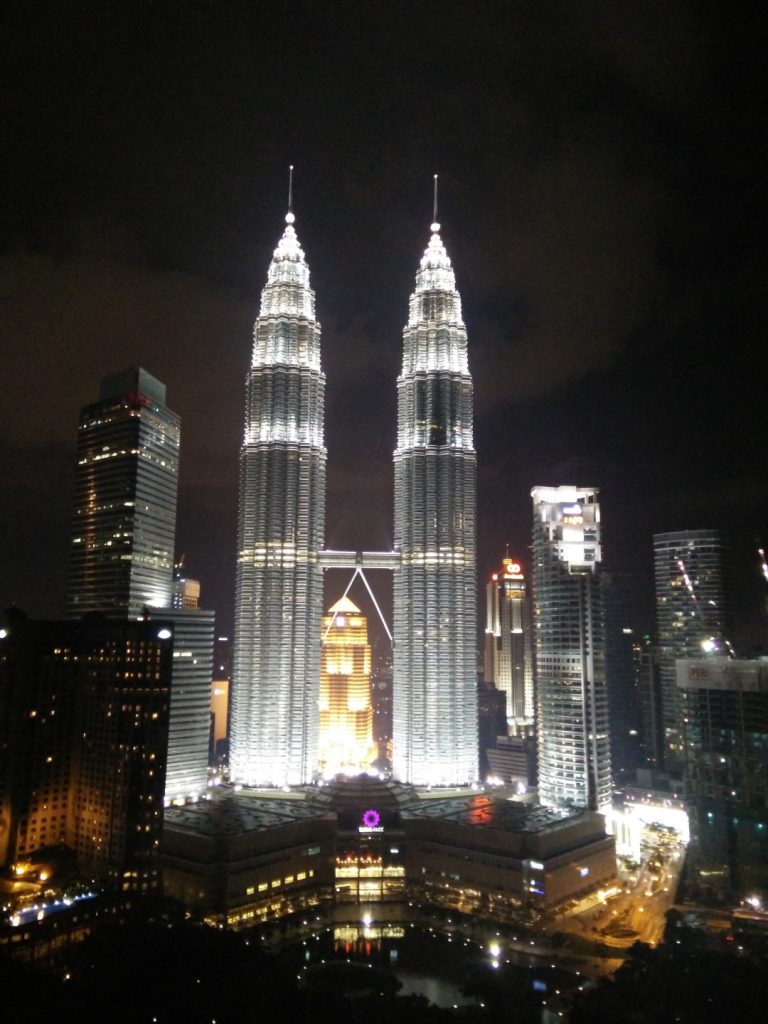 View of the Petronas twin towers.