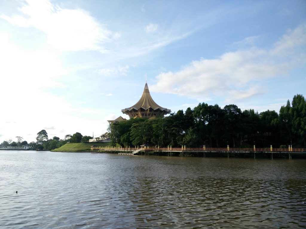 Kuching's waterfront. 