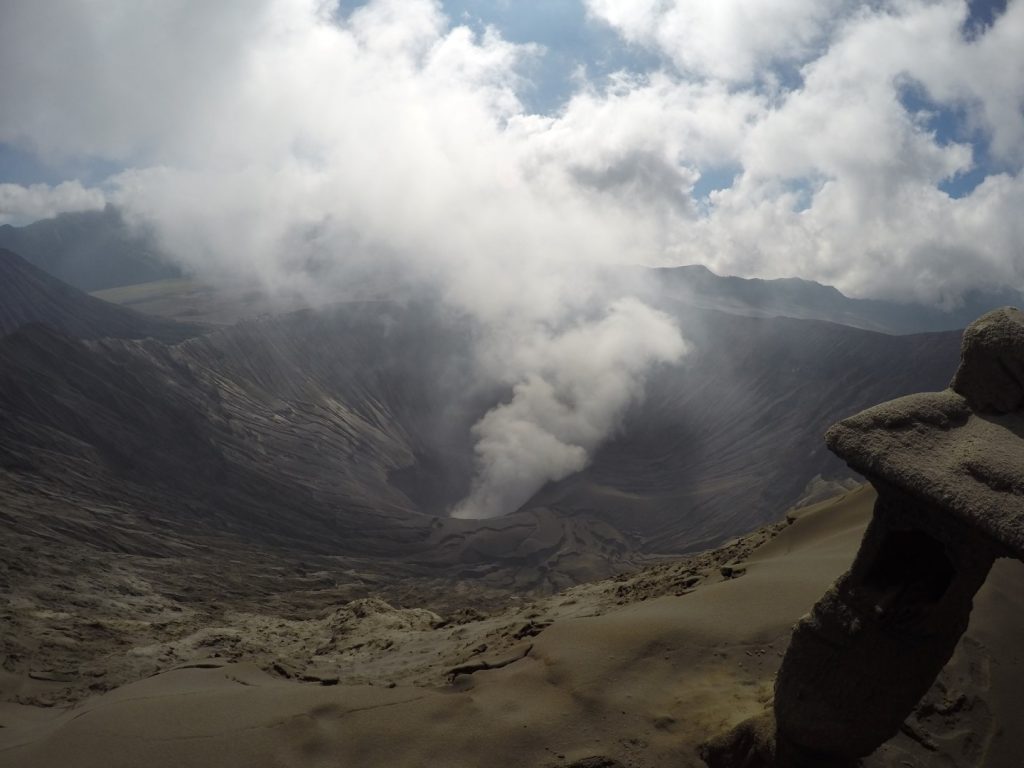 The edge of Bromo's crater.