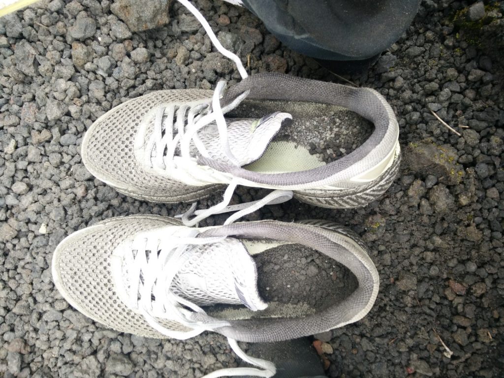 The dirt in my shoes after descending Semeru. 