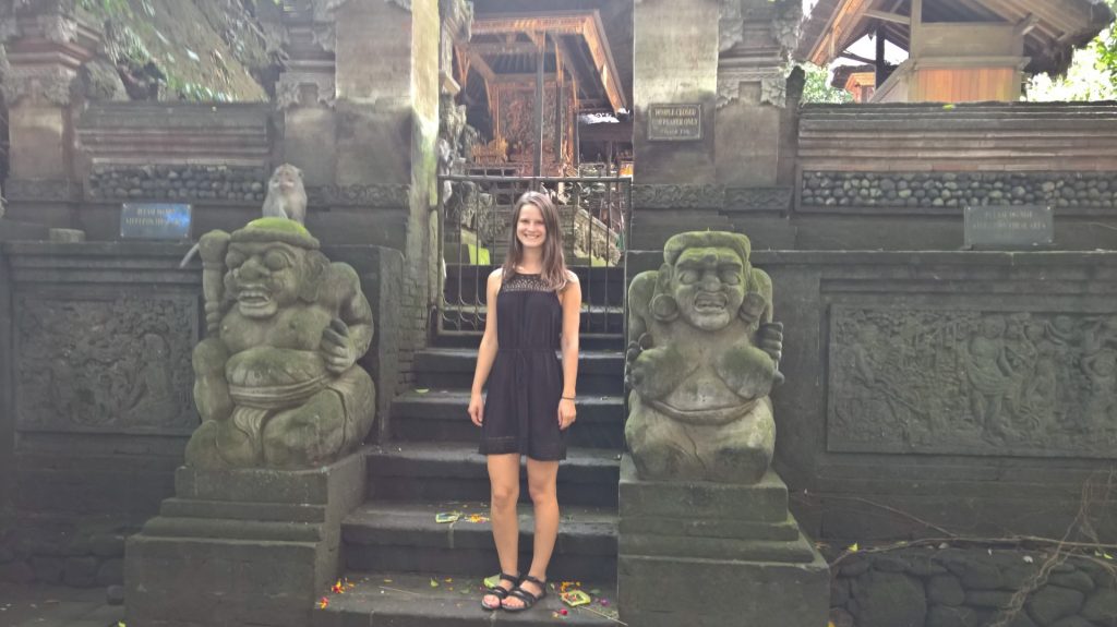 Me in front of one the monkey sanctuary temples.