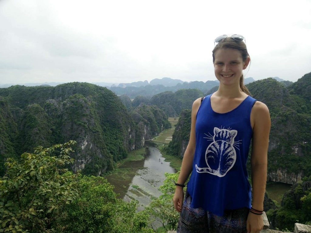 On top of one of the hills nearby Ninh Binh. 